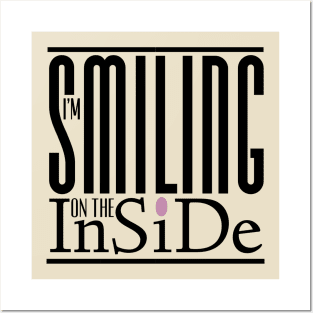 I’m Smiling On The Inside 07black-pinkDot Posters and Art